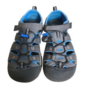 Keen Newport H2 Kids Sandals Grey Blue Waterproof Hiking Water Shoes Size 3